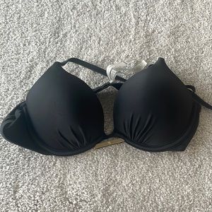 Victoria's Secret 36A Bombshell Push Up Bikini Top Adds 2 Cups Halter Black